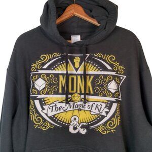 Dungeons And Dragons Monk The Magic Of Ki Sweatshirt Men 2XL Black Hoodie Gamer